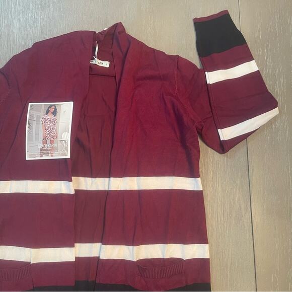 🆕Grace Karin women open front knit striped cardigan sweater lightweight Size XL - Picture 8 of 12